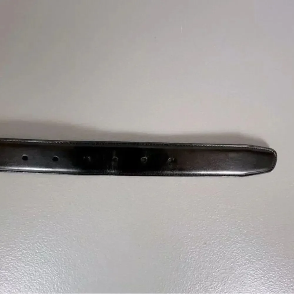 PERRY ELLIS MENS LEATHER BELT BLACK SIZE 50